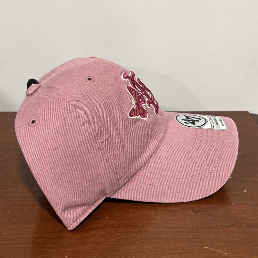 '47 Brand St. Louis Cardinals Hat Womens Pink Purple Back Adjustable Clean Up - Picture 2 of 9